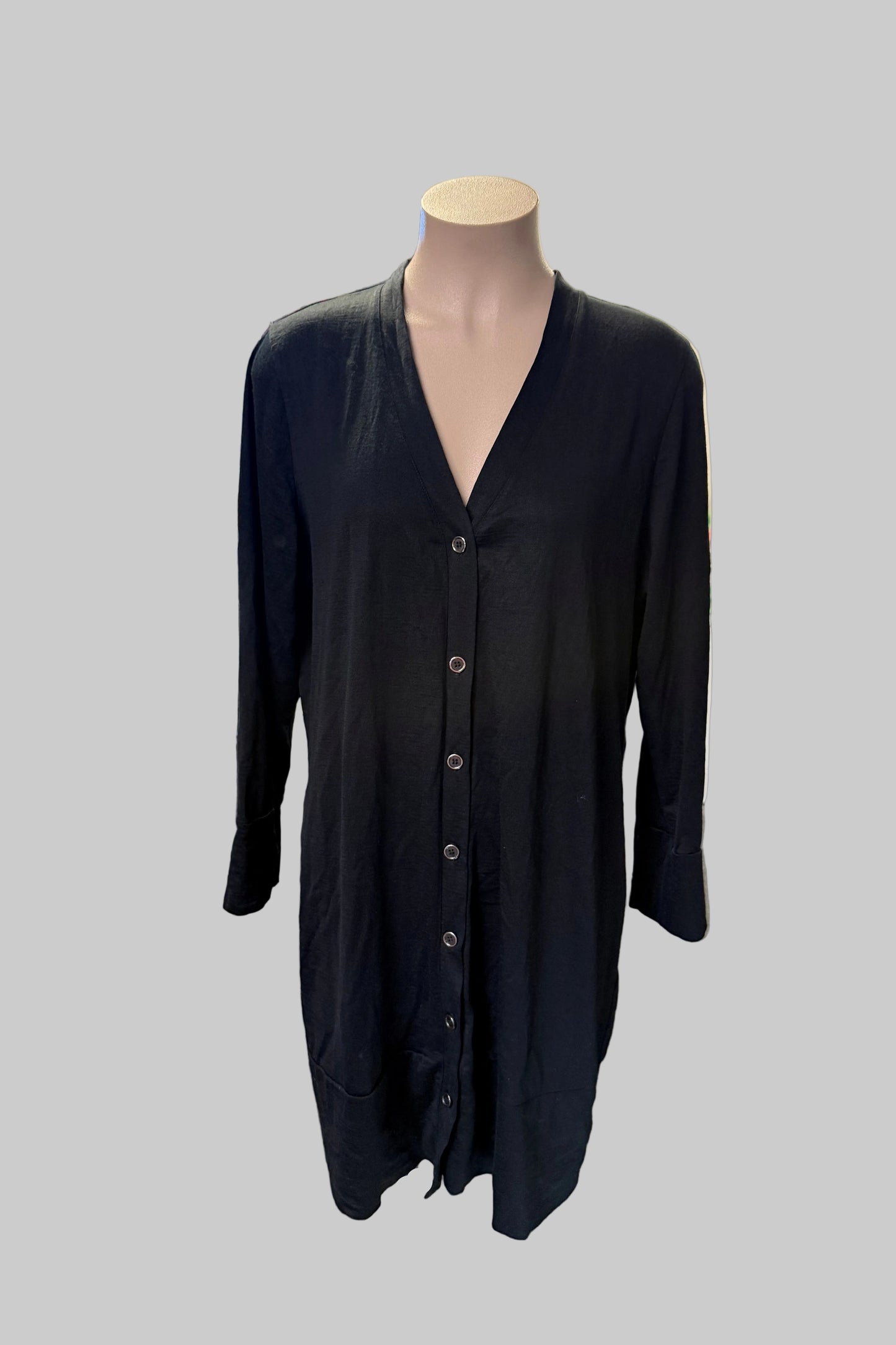 Merino Black Cardigan Size 12