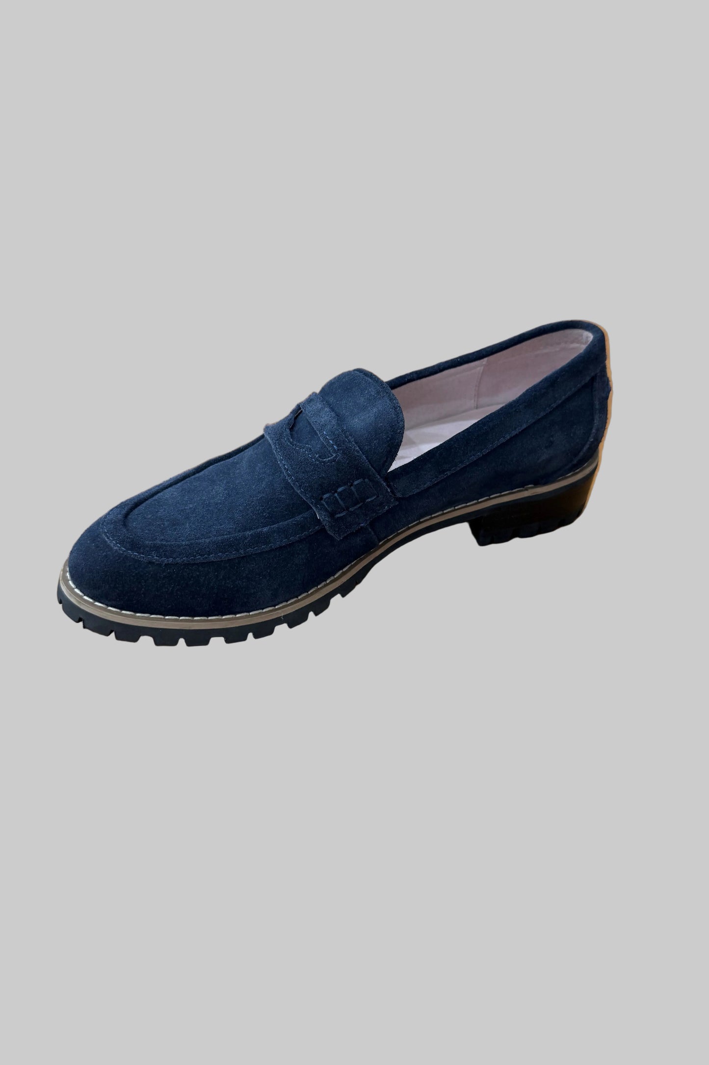 Andrea Biani Blue Suede Loafers Size 38