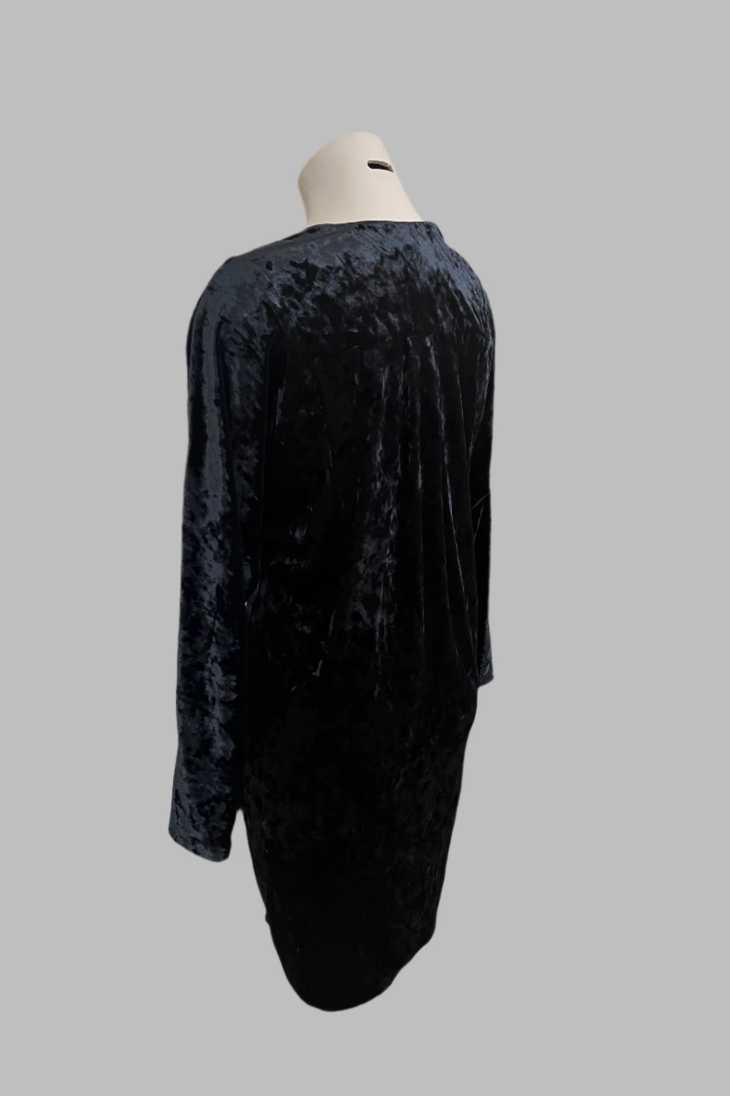 Blue Illusion Black Dress Size S