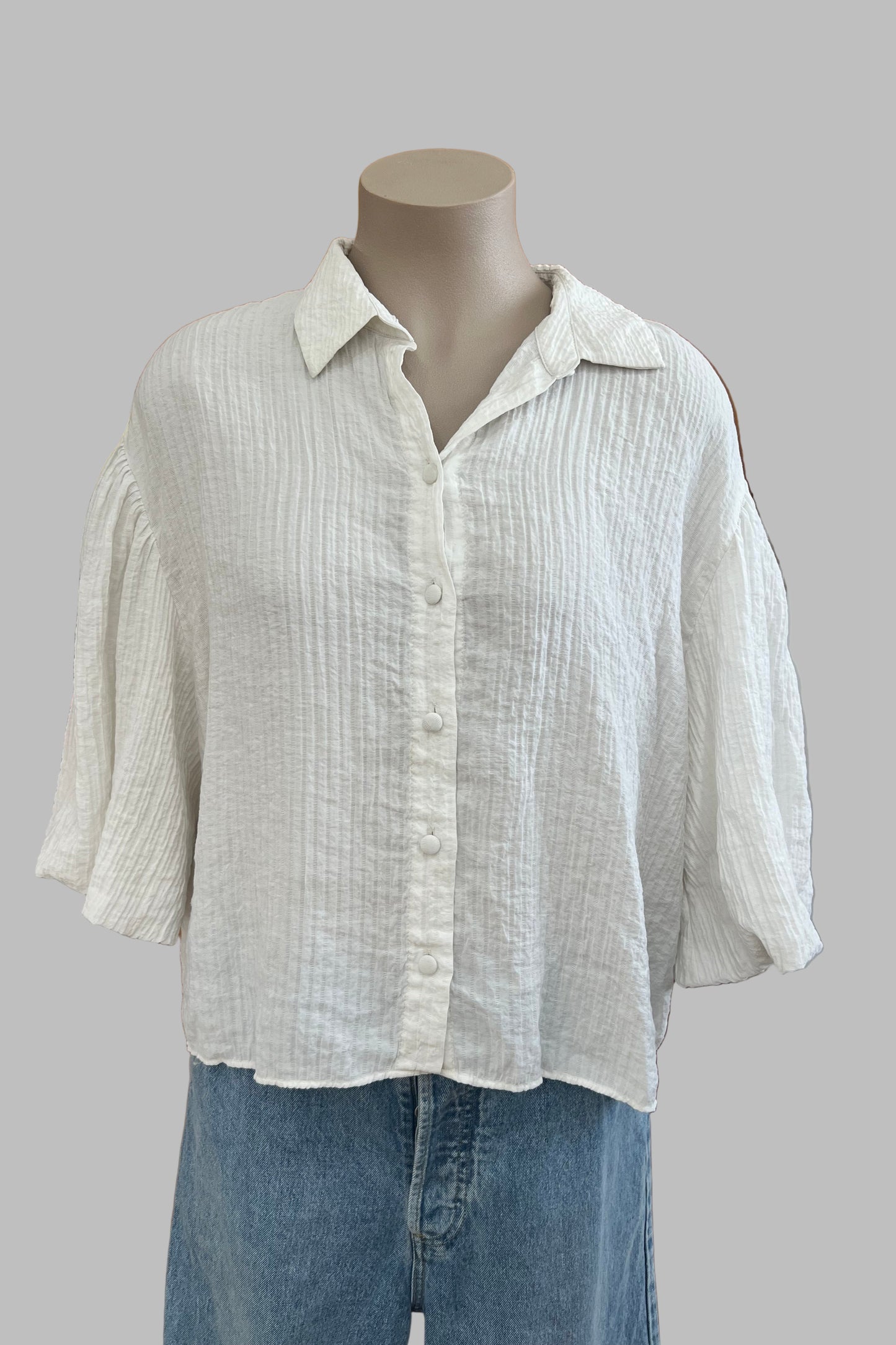 ZARA White Top Size L