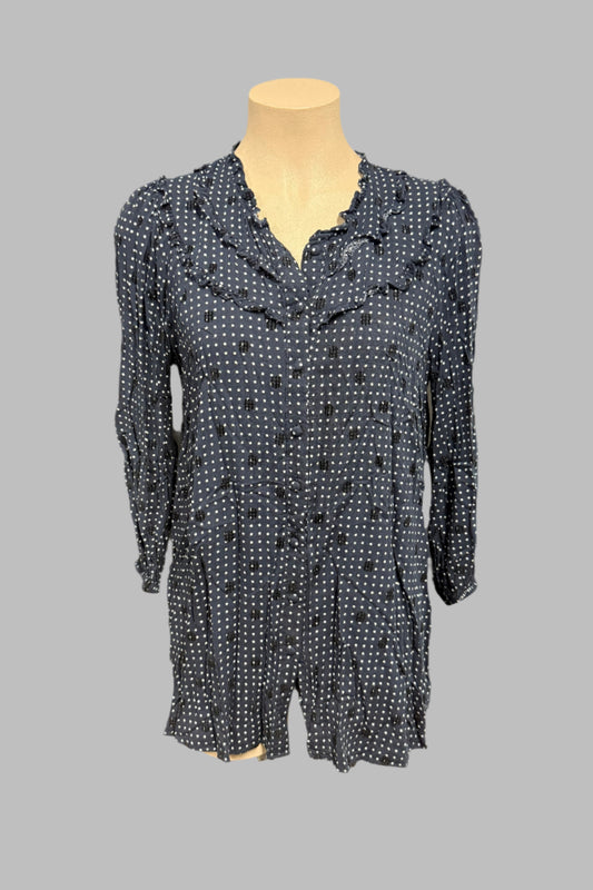 Virtuelle Navy Blue Blouse Size 12