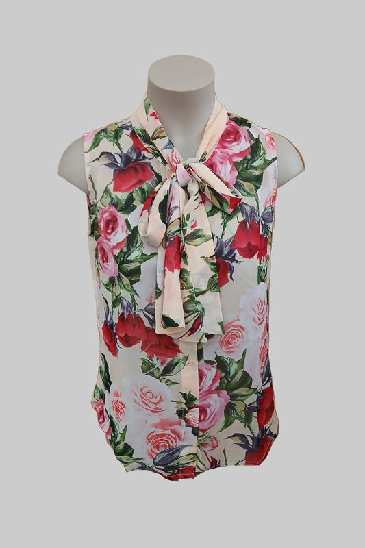 Vintage Rose Floral Top Size 12
