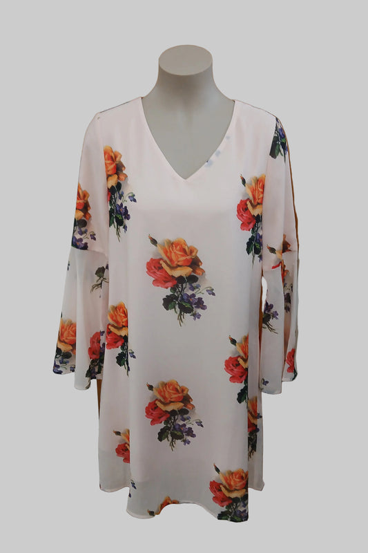Vintage Rose Floral Dress Size 12