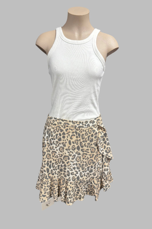 Decjuba Leopard Print Skirt Size L