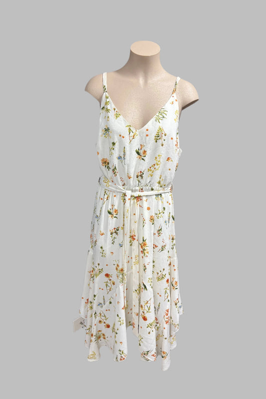 Whistle White and Floral Dress Size 14