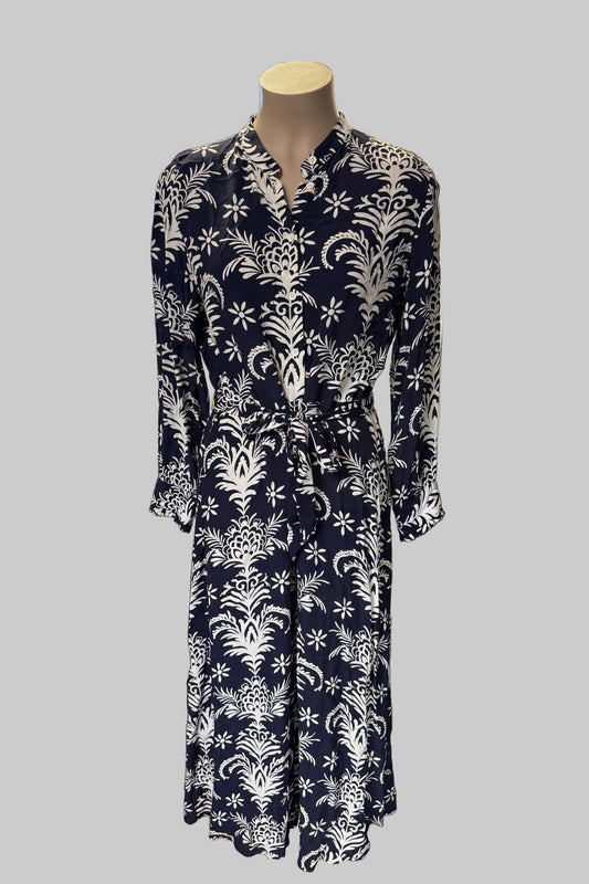 Zara Navy & White Dress Size M