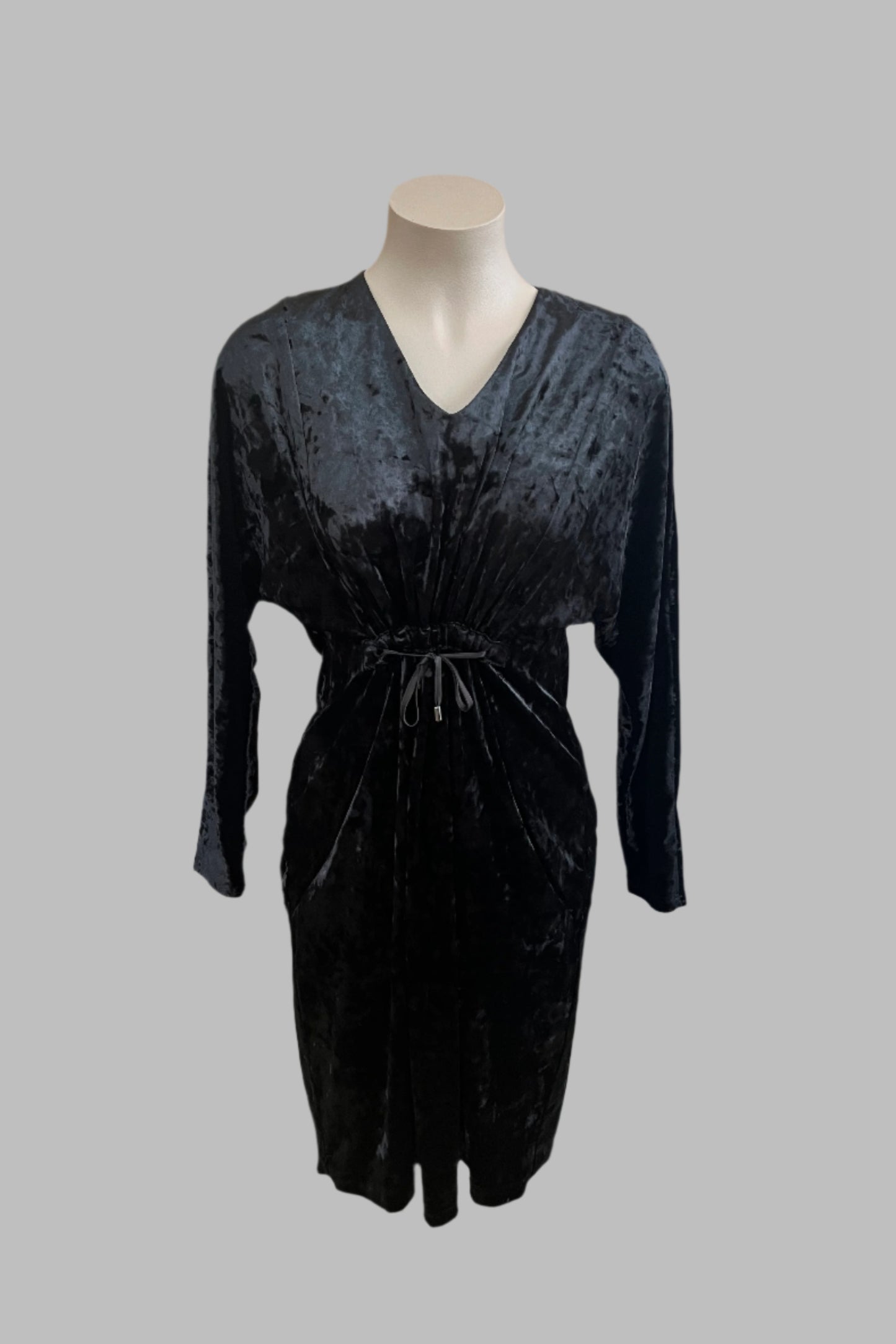Blue Illusion Black Dress Size S