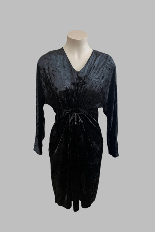 Blue Illusion Black Dress Size S