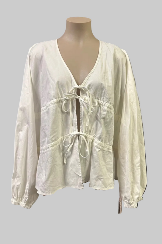 Missguided Bow Blouse Size XL