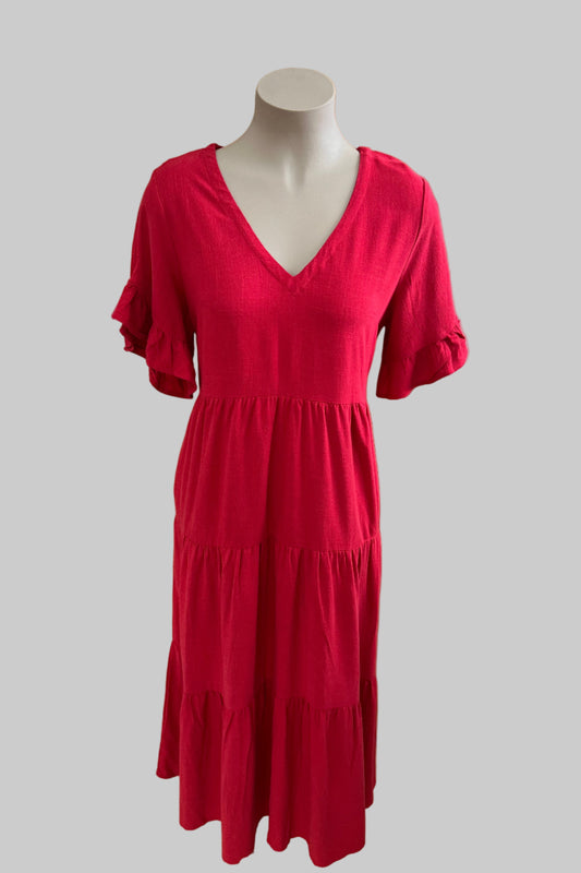 Vine Apparel Red Dress Size 12