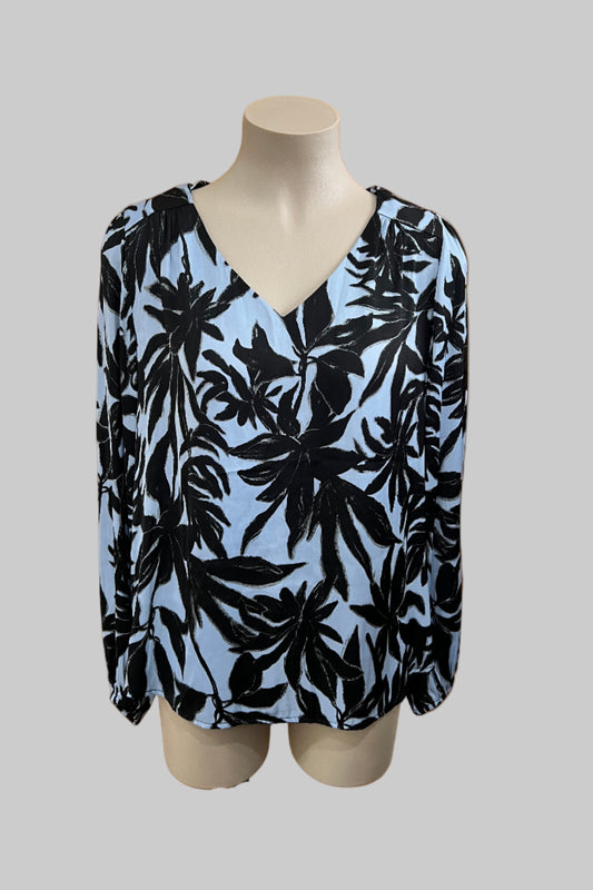 Oliver Black Floral Top Size 12