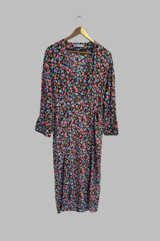 Zara Floral Dress Size L