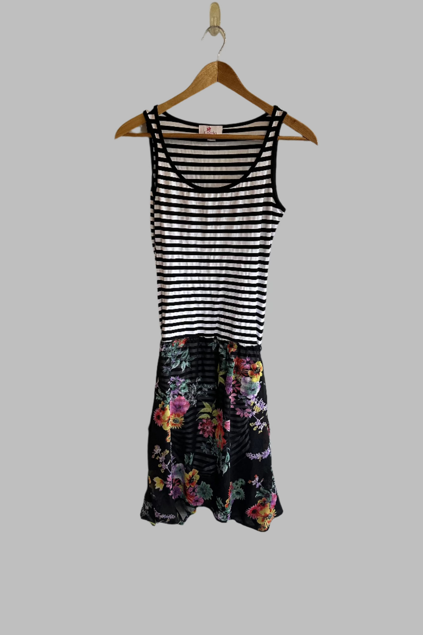 Charlo Floral/Stripe Dress Size 6