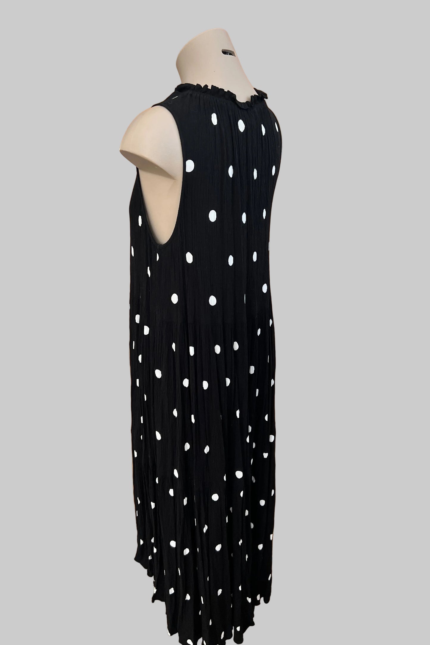 Decjuba Black Polka Dot Dress Size M