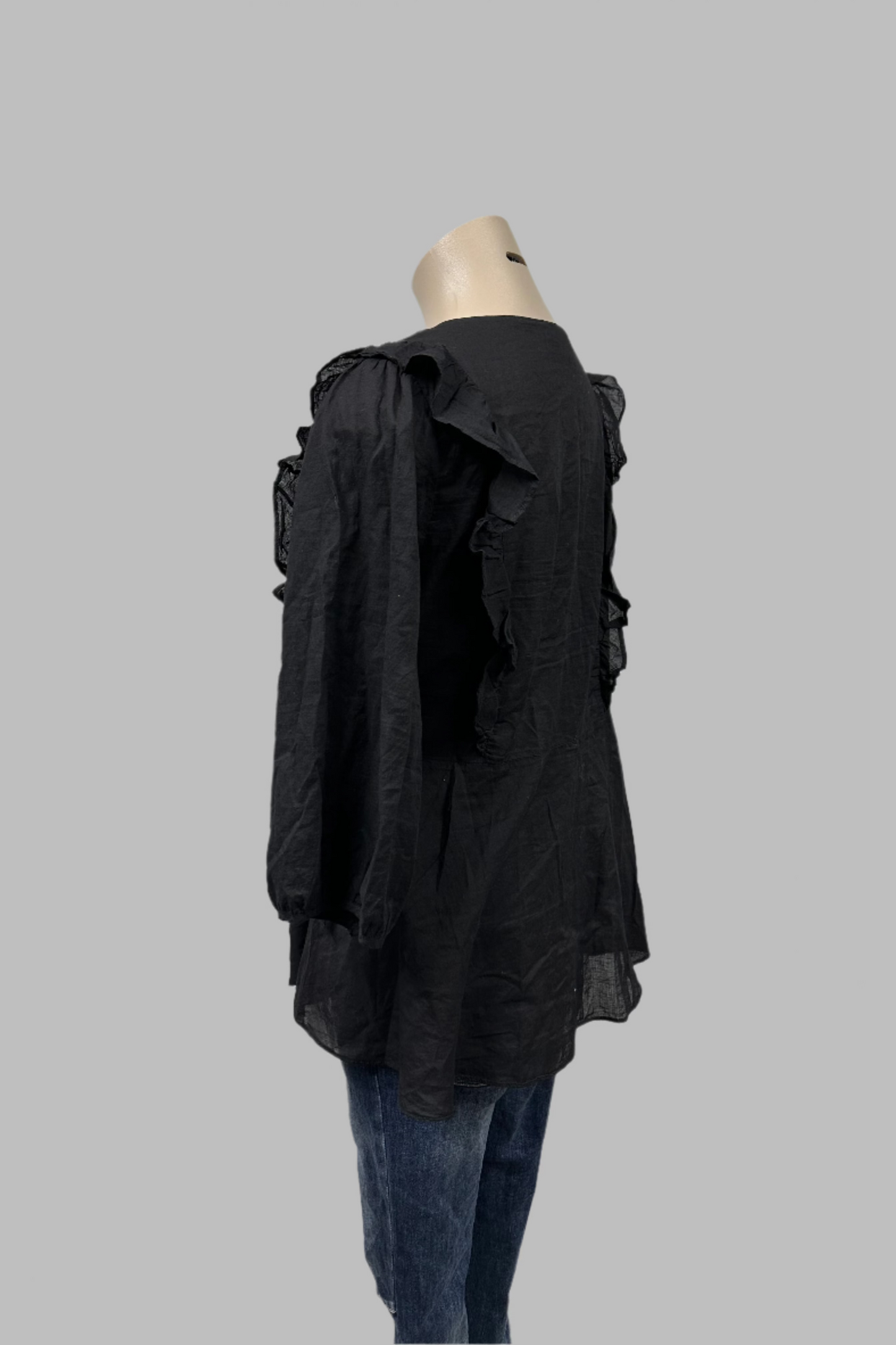 City Chic Black Wrap Top Size S