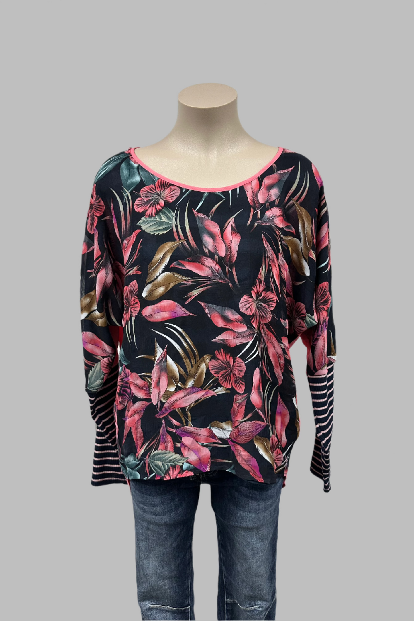 Charlo Floral Long Sleeve Top Size S