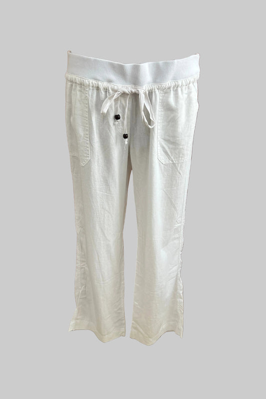 Relaxed linen White Pants Size 16