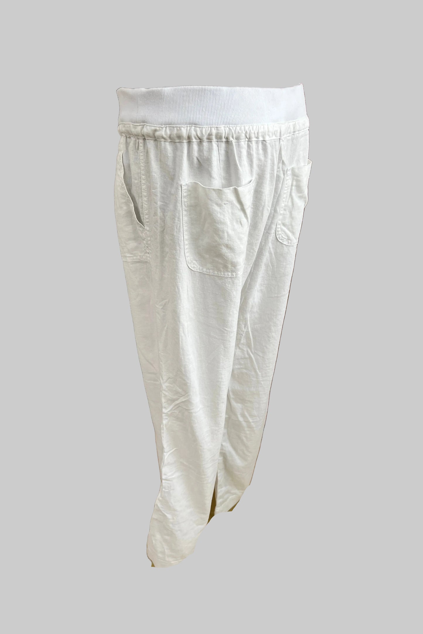 Relaxed linen White Pants Size 16