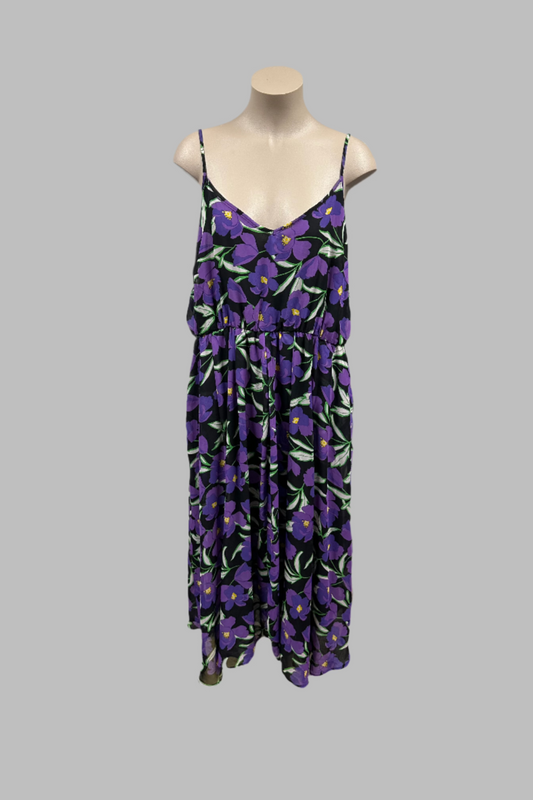 Coco & Belle Purple Floral Dress Size 20